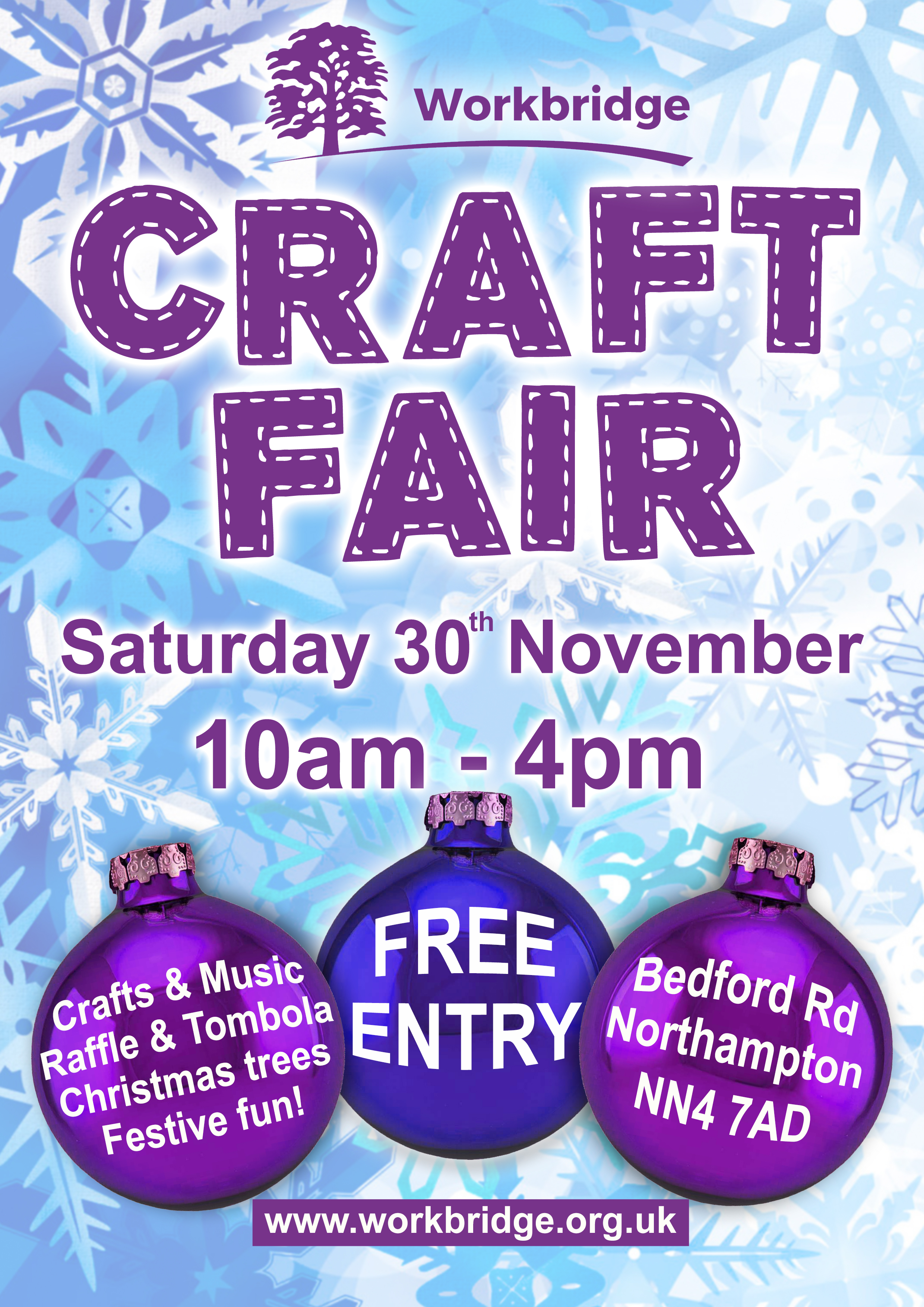 FREE Christmas Craft Fair at Workbridge on Saturday 30th November