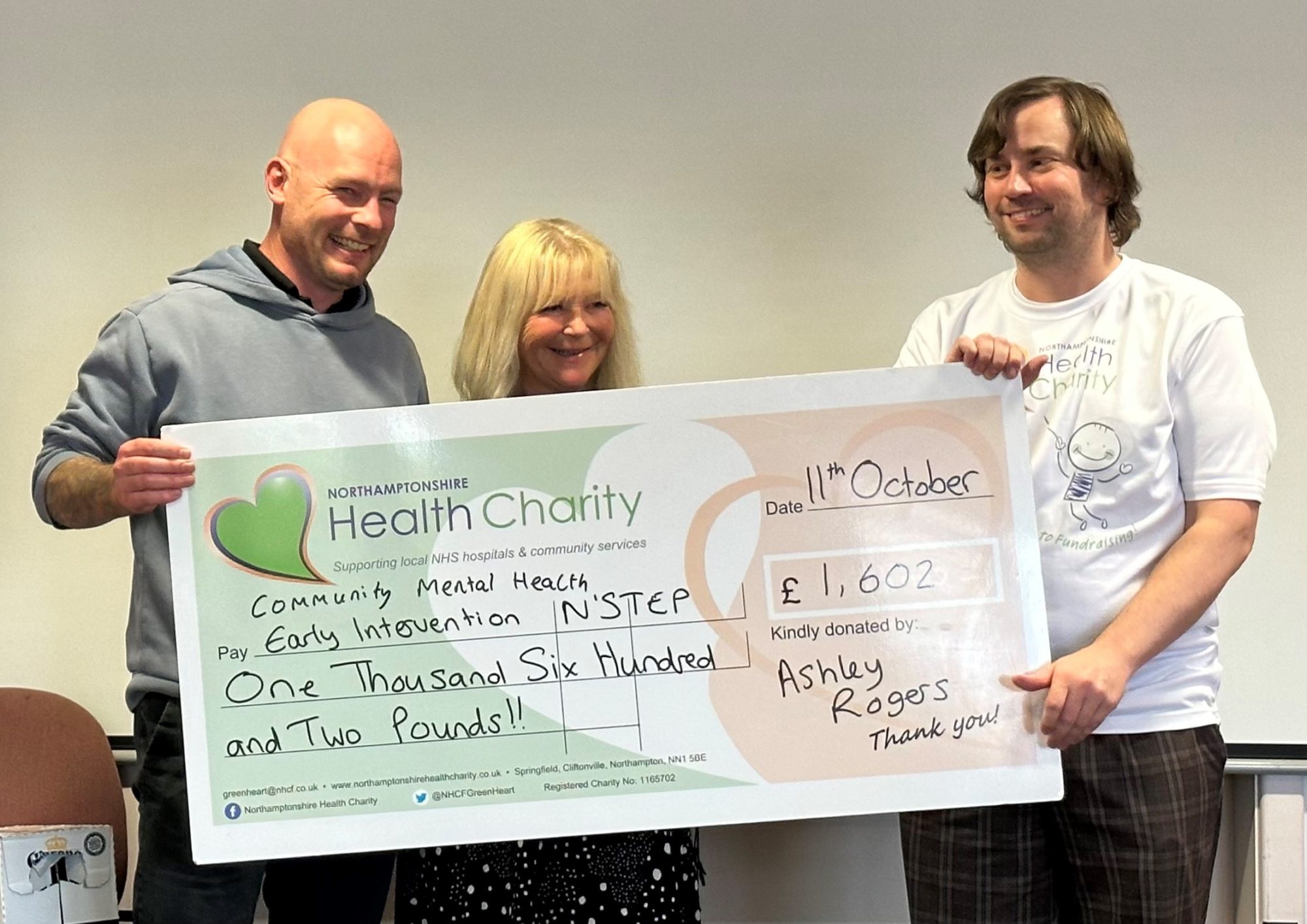 Ash Rogers raised money to support local community mental health team