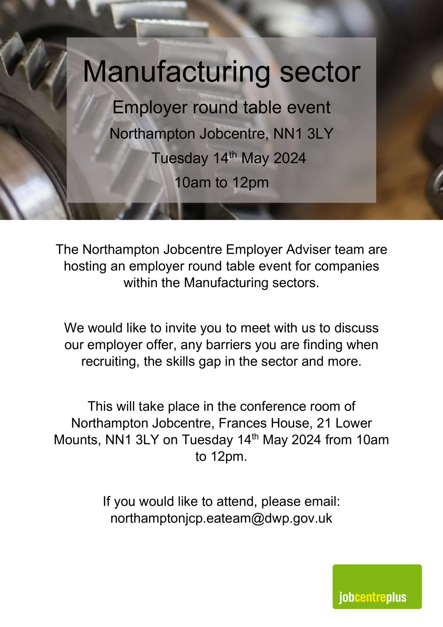 Manufacturing sector – Employer round table event | Northamptonshire Chamber of Commerce