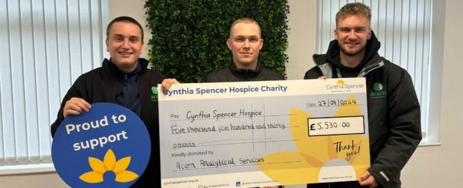 Three Peaks cheque presentation