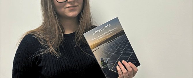 Abbie Bruce of Acorn Safety Services with the new book.