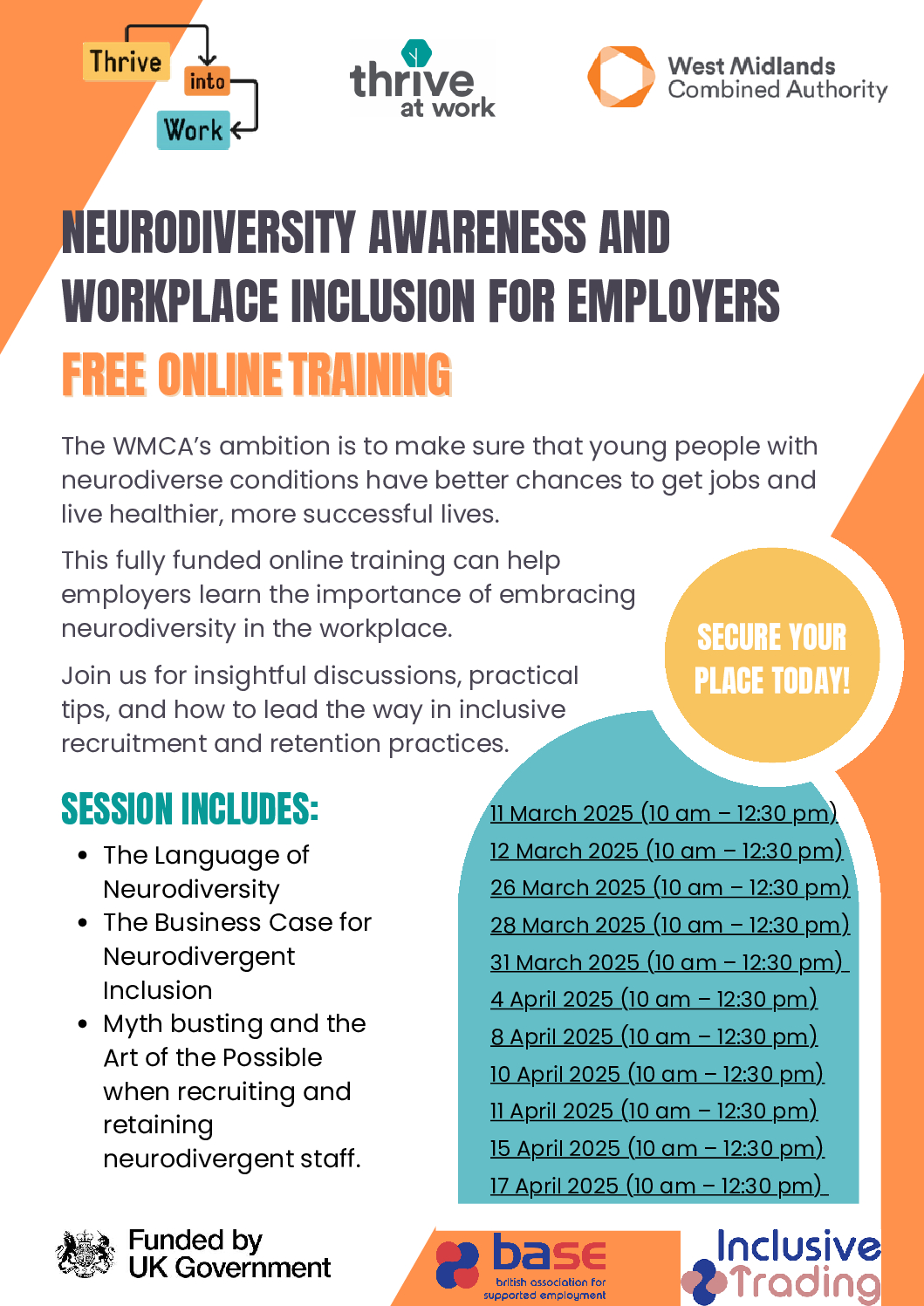 Free Training Offer – Supporting Neurodiverse Young People into Employment | Northamptonshire Chamber of Commerce