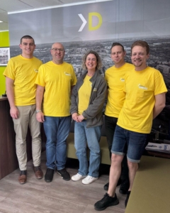 The Kirkby Diamond team with Karen Hughes from The Air Ambulance Service