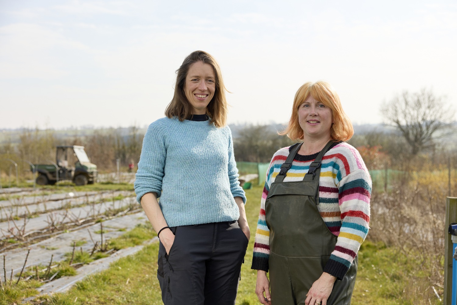 Milly Naden-Robinson Flower & Farmer owner (L) with Floristry student Rebecca