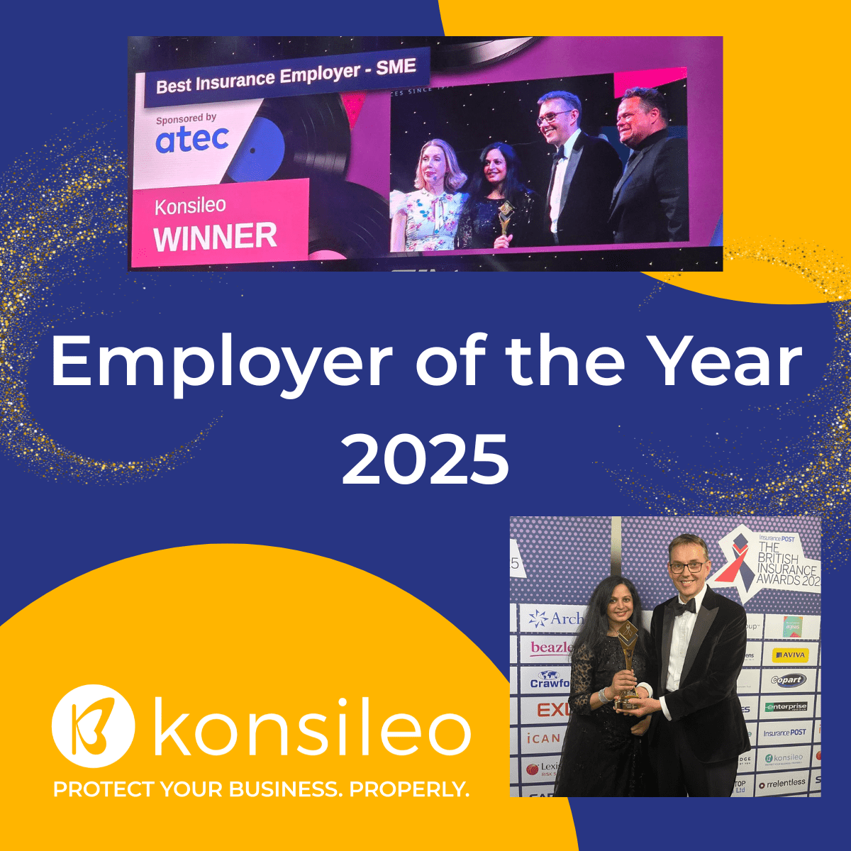 Konsileo Wins Employer of the Year at the British Insurance Awards – For the Fifth Time! | Northamptonshire Chamber of Commerce