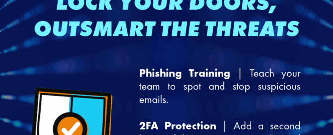 Cyber Security - Train, Lock, Outsmart poster size with details