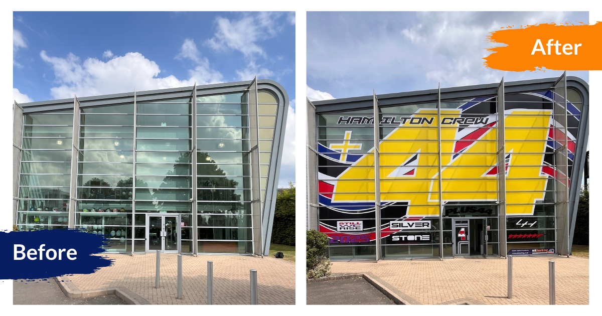 Vinyl Building Graphics Makeover at Silverstone