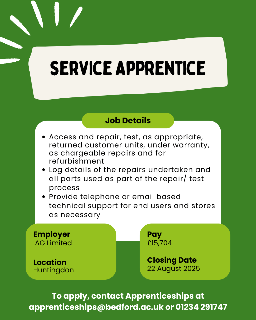 Lots of Apprenticeship vacancies live now! | Northamptonshire Chamber of Commerce