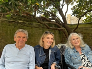 Karen Rossiter, centre and her mum Pat, who is living with MND