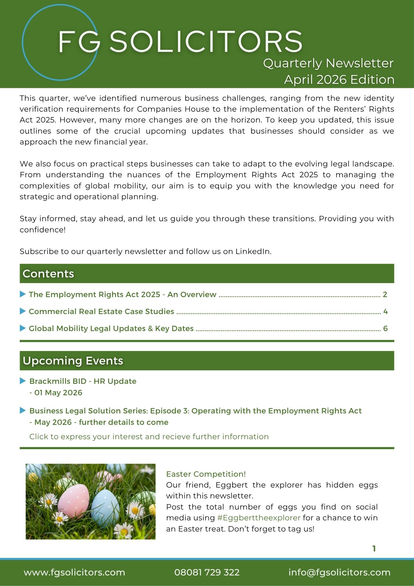 The FG Solicitors Newsletter – April Edition | Northamptonshire Chamber of Commerce