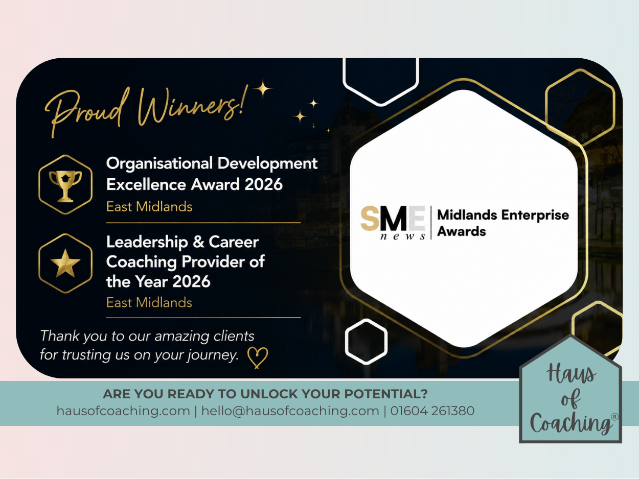 Haus of Coaching Celebrates Double Success at the Midlands Enterprise Awards 2026 | Northamptonshire Chamber of Commerce
