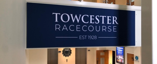 Towcester Racecourse internal sign