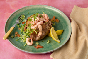 Extra Large Baked Jacket Potato With A Prawn Cocktail Filling