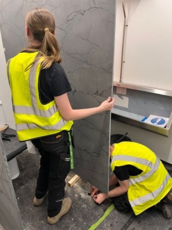 Moulton College students transform workplace facilities in industry partnership with Wilsonart® Bushboard